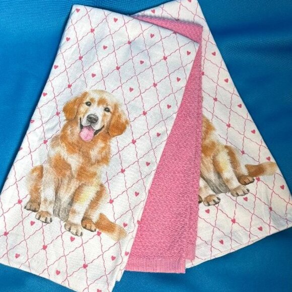 NWT & HARD TO FIND 3 PACK ADORABLE GOLDEN RETRIEVER PLUS PINK ABSORBENT TOWELS - Picture 16 of 16